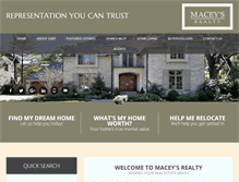 Tablet Screenshot of maceysrealty.com